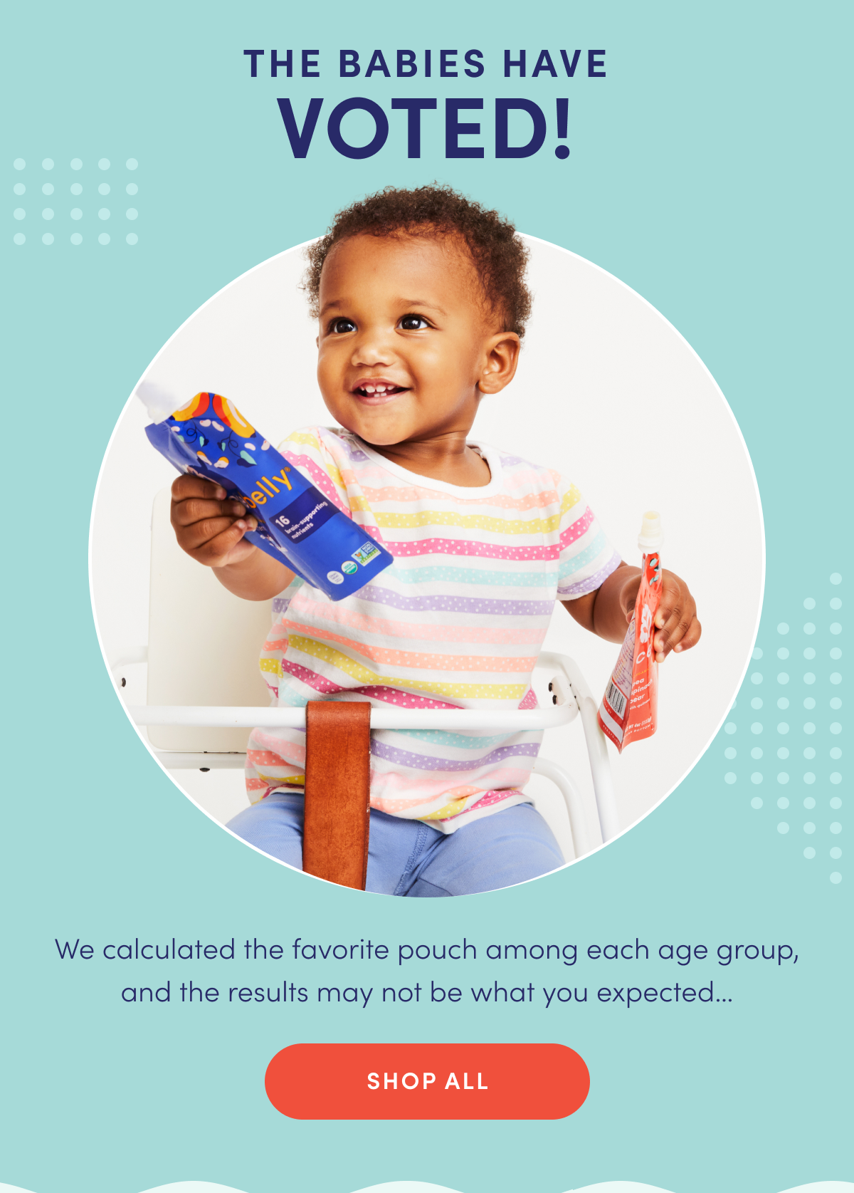 The Babies Have Voted! | We calculated the favorite pouch among each age group, and the results may not be what you expected... | SHOP ALL