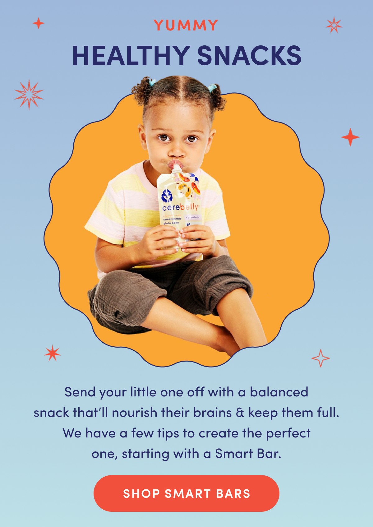 Yummy Healthy Snacks | Send your little one off with a balanced snack that'll nourish their brains & keep them full. We have a few tips to create the perfect one, starting with a Smart Bar. | SHOP SMART BARS