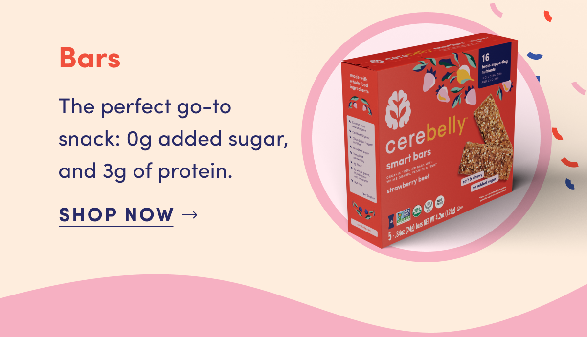Bars | The perfect go-to snack: 0g added sugar, and 3g of protein. | SHOP NOW
