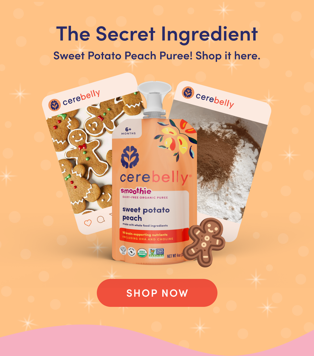The Secret Ingredient | Sweet Potato Peach Puree! Shop it here. | SHOP NOW