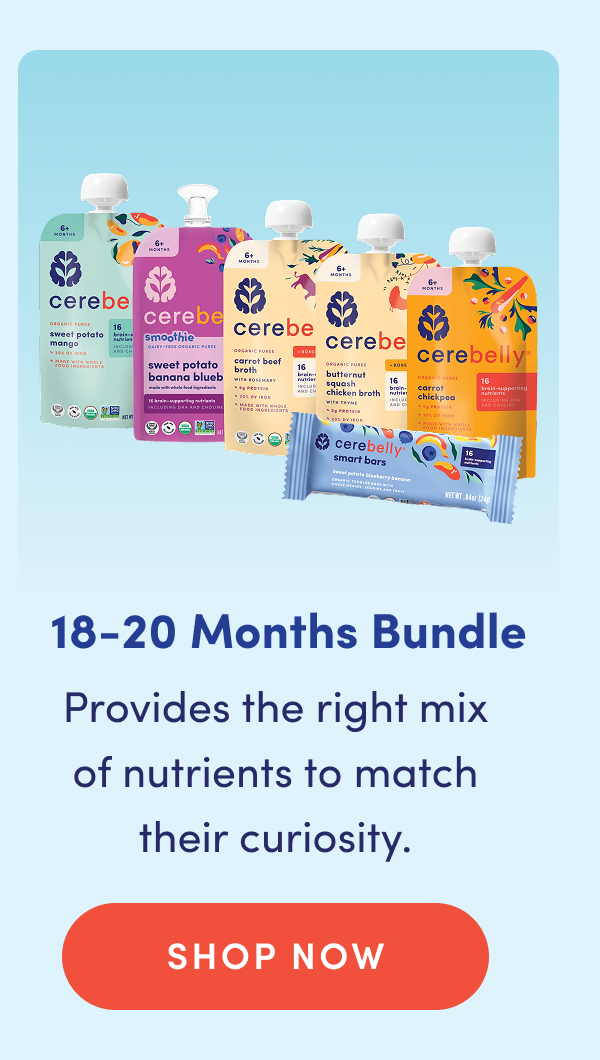18-20 Months Bundle | Provides the right mix of nutrients to match their curiosity. | SHOP NOW