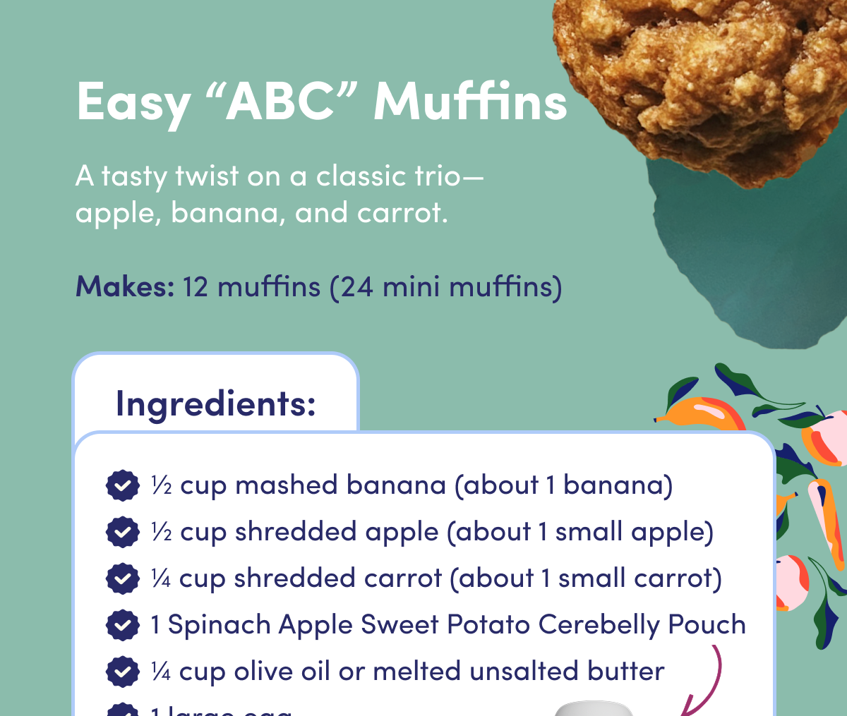 Easy ABC Muffins | Just add Cerebelly