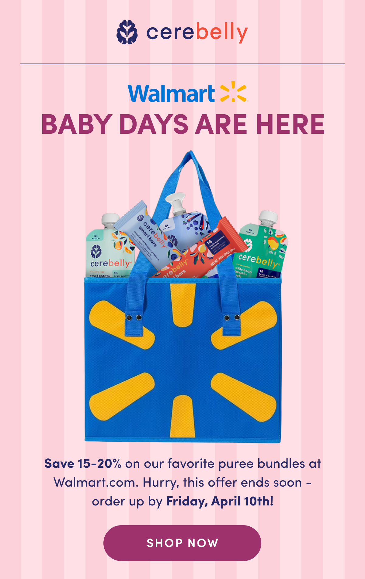 Walmart Baby Days are here! | Save 15-20% off on select bundles! 