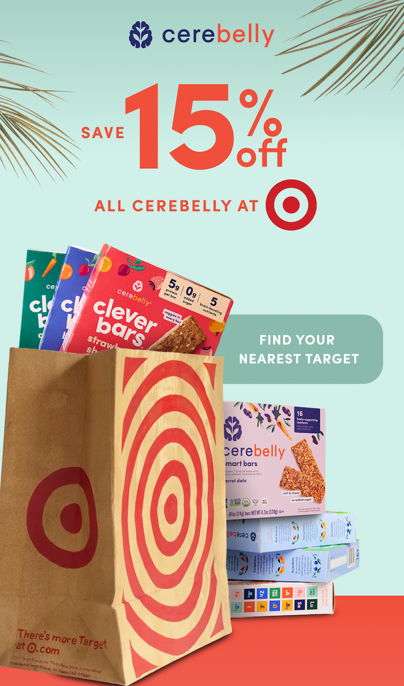 Save 15% off all Cerebelly at Target