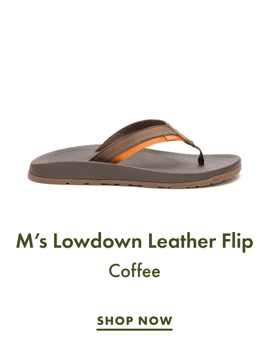 M's Lowdown Leather Flip - Coffee  - SHOP NOW