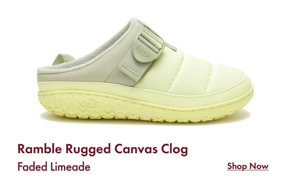 Ramble Rugged Canvas Clog - Faded Limeade - SHOP NOW