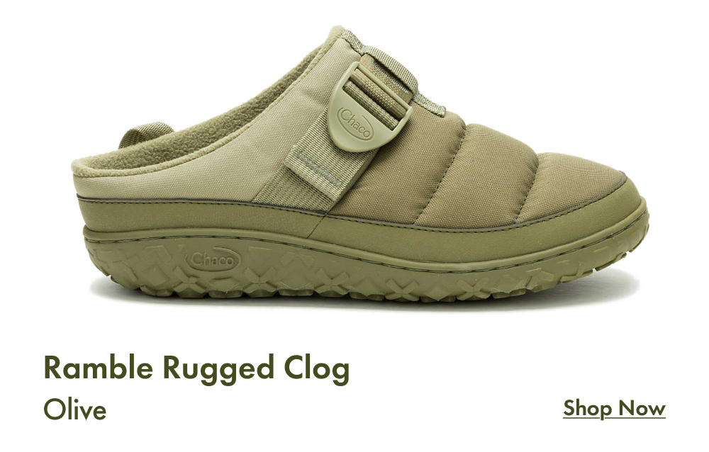 Ramble Rugged Clog - Olive - SHOP NOW