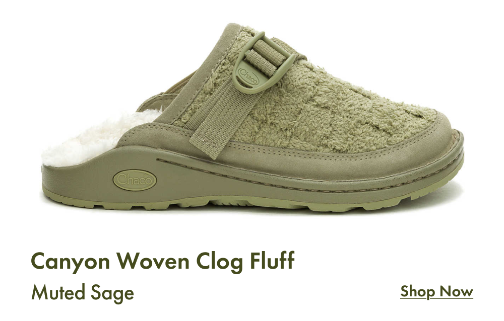 Canyon Woven Clog Fluff - Muted Sage - SHOP NOW