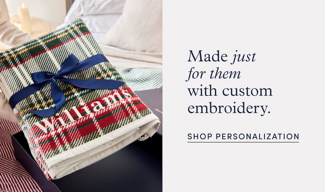 Made just for them with custom embroidery.