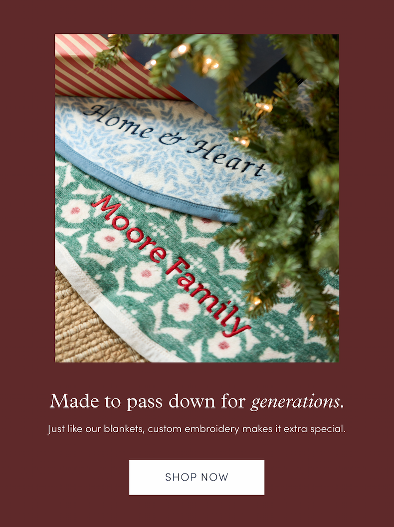 Just like our blankets, custom embroidery makes it extra special