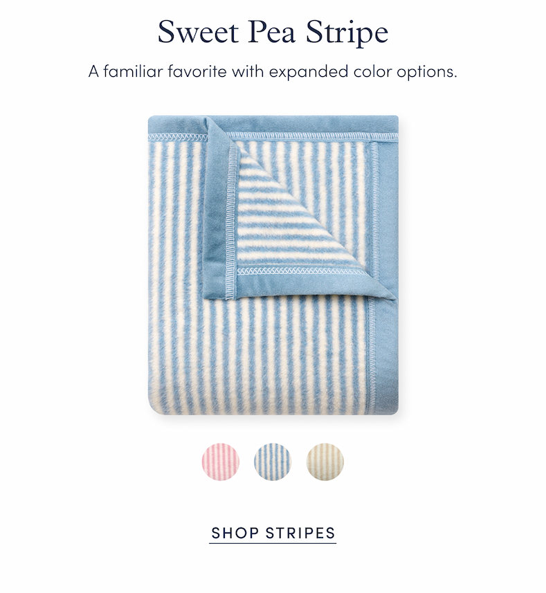 Sweet Pea Stripe: A familiar favorite with expanded color options.