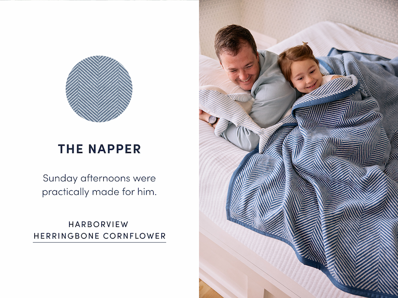 Shop Harborview Herringbone - Cornflower