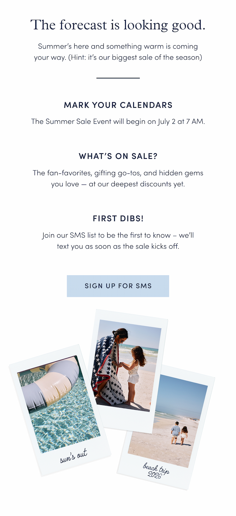 Sign Up For SMS