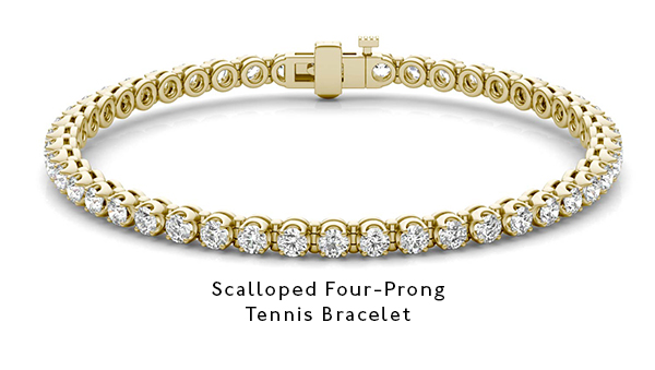 Scalloped Four-Prong Tennis Bracelet (2 7/8 Ct. Tw.)