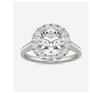Round Brilliant Eden Halo Engagement Ring