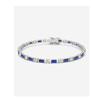 Sapphire Alternating Imperial Tennis Bracelet