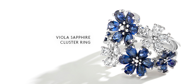 Viola Sapphire Cluster Ring
