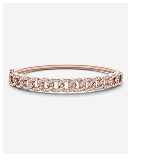Accented Chain Link Bangle Bracelet