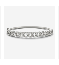 Accented Chain Link Bangle Bracelet