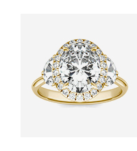 Oval Luna Halo Engagement Ring