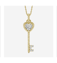 Twisted Rope Heart Key Pendant