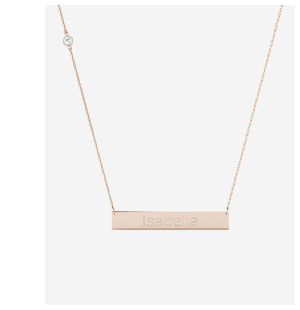 Engraved Block Name Bar Pendant