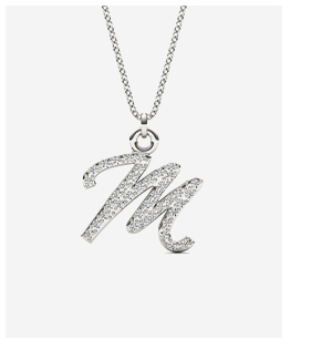 Script Initial M Pendant