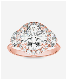Round Brilliant Luna Halo Engagement Ring