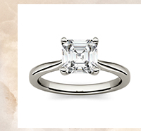 Asscher Solitaire Engagement Ring