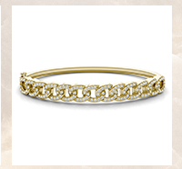 Accented Chain Link Bangle Bracelet