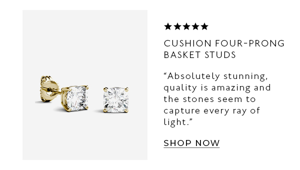 Cushion Four-Prong Basket Studs