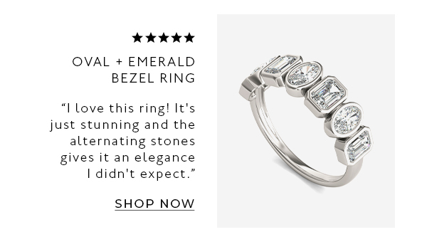 Oval And Emerald Bezel Ring