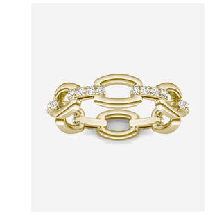 Simply Accented Chain Link Ring