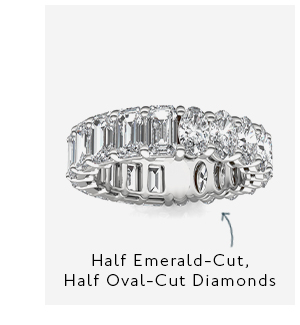 Oval And Emerald Paradox Eternity Band