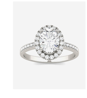 Oval Eden Halo Engagement Ring