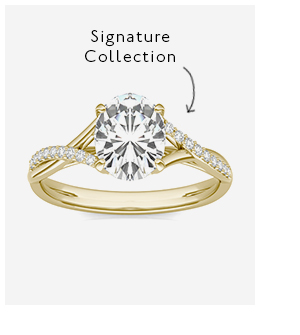 Oval Signature Twisted Side-Stone Engagement Ring