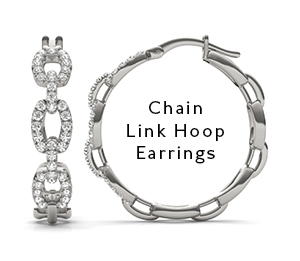 Chain Link Hoop Earrings