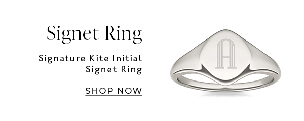 Signature Kite Initial Signet Ring