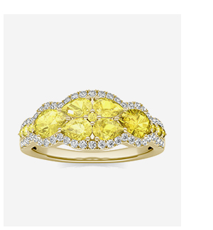 Fancy Yellow Portia Ring