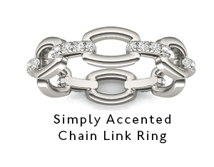 Simply Accented Chain Link Ring