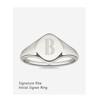 Signature Kite Initial Signet Ring