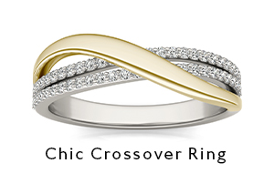 Chic Crossover Ring