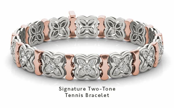 Signature Two Toned Tennis Bracelet