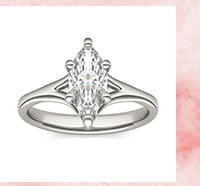 1.00 CTW DEW Marquise Trellis Solitaire Engagement Ring In 14K White Gold