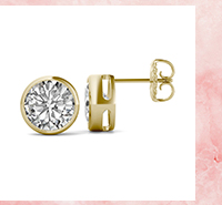 Round Brilliant Bezel Stud
