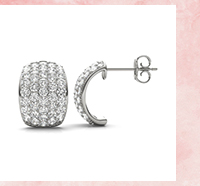 Domed Illusion Hoop Earrings
