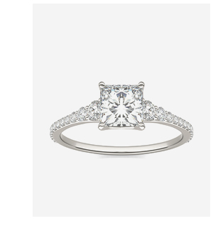 Princess Signature Graduated Side-Stone Engagement Ring
