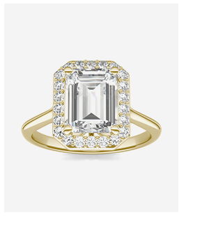 Emerald Signature Halo Engagement Ring