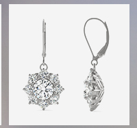Signature Cluster Halo Drop Earrings