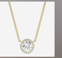 Single Bail Signature Halo Pendant